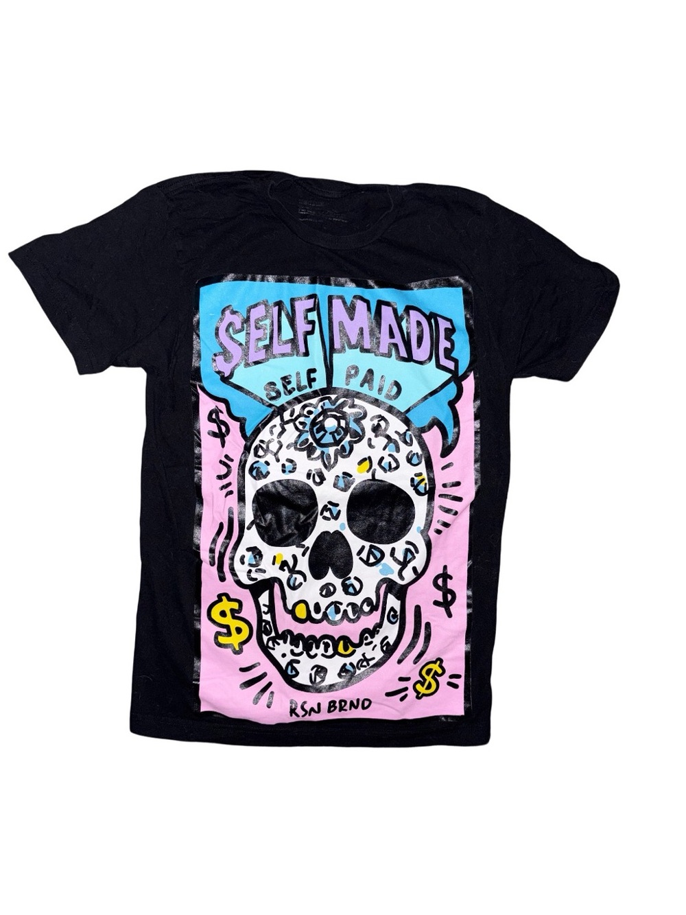 Reason Short Sleeve $elf Made Tee with Graphic Skull